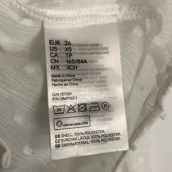 NWT H&M Women's Chiffon See-through Button-down Blouse - Picture 10 of 10